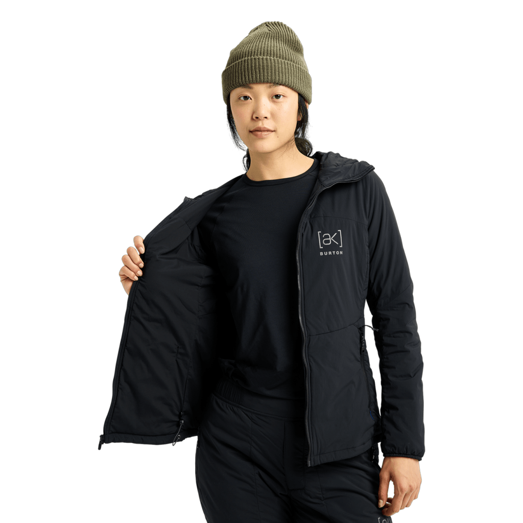 Burton Women's [ak] Helium Hooded Stretch Insulated Jacket 2026 True Black - Pacific Boarder