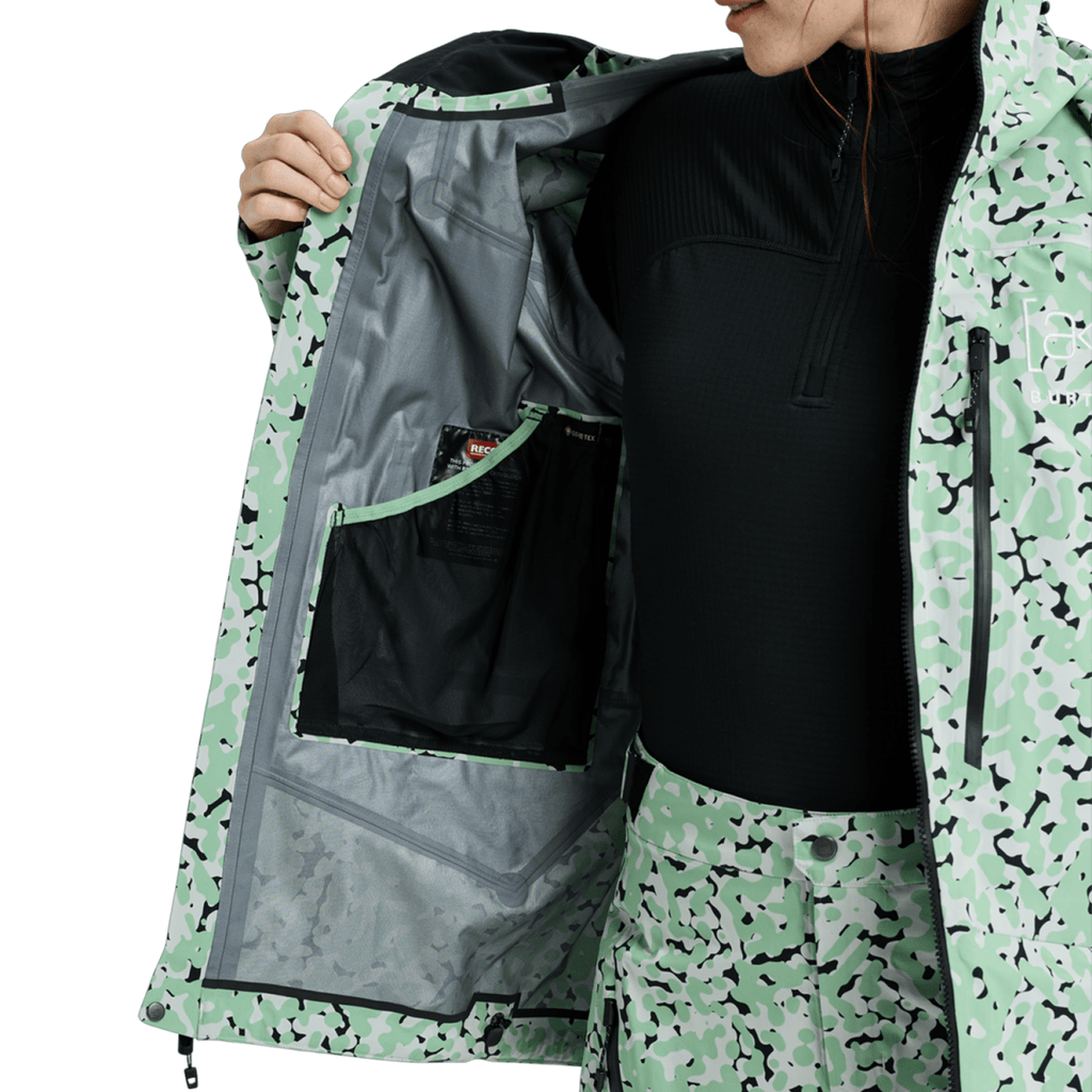 Burton Women's [ak] Tuvak Gore - Tex C - Knit 3L Jacket 2026 Sage Dot Camo - Pacific Boarder