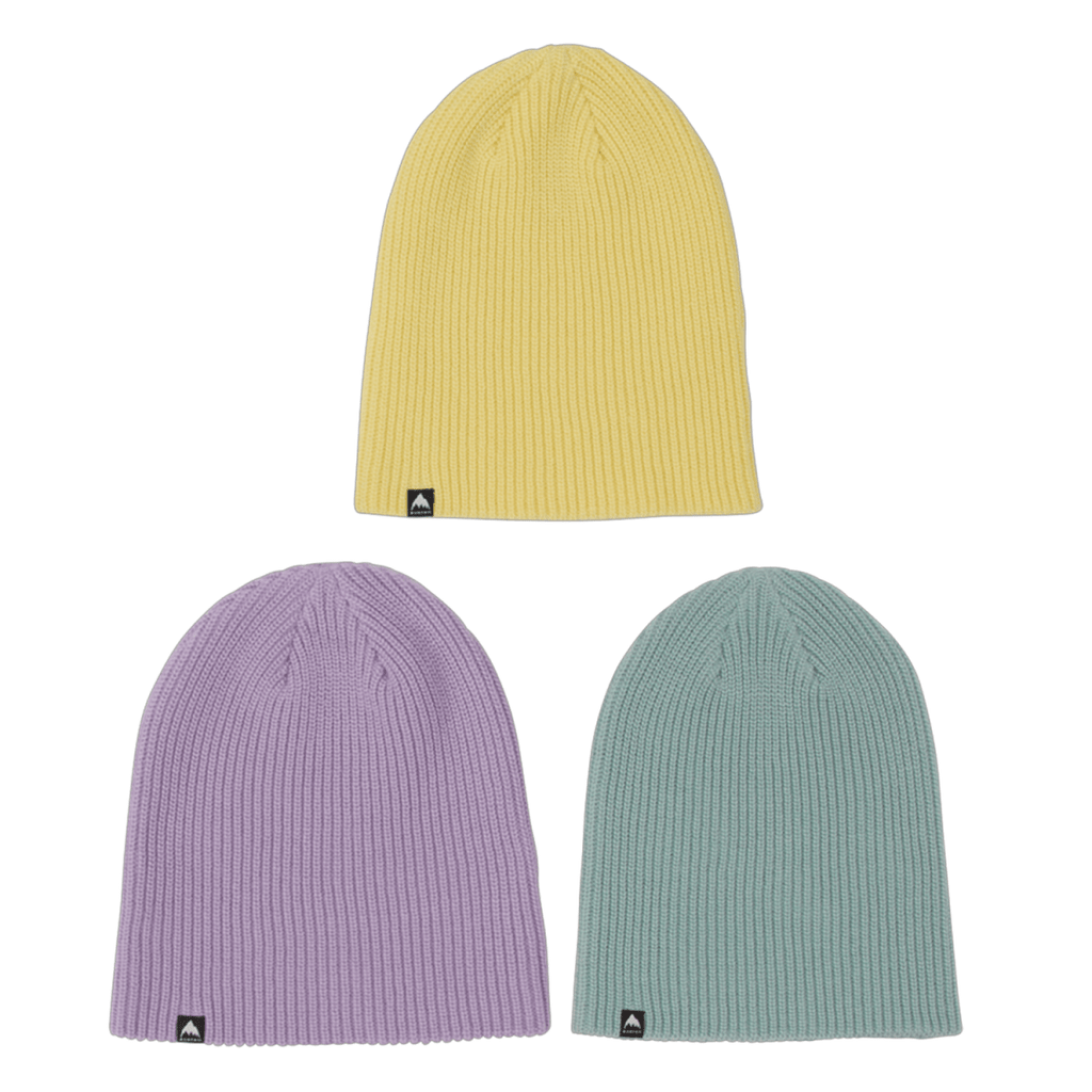Burton Recycled Dnd Beanie (3 Pack) Washed Lavender/Light Teal/Glow Yellow Green - Pacific Boarder