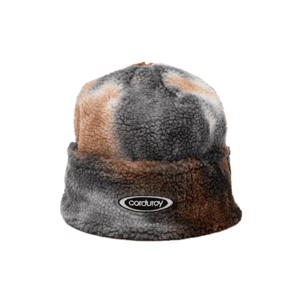 Corduroy Fleece Beanie Brown - Pacific Boarder