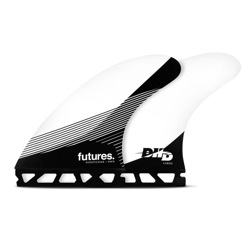 Futures Thruster DHD Honeycomb Surf Fins Black/White - Pacific Boarder