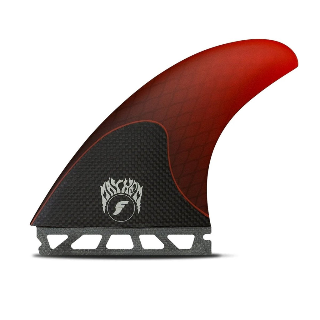 Futures Thruster Mayhem 3.0 Honeycomb/Carbon Surf Fins Red L - Pacific Boarder