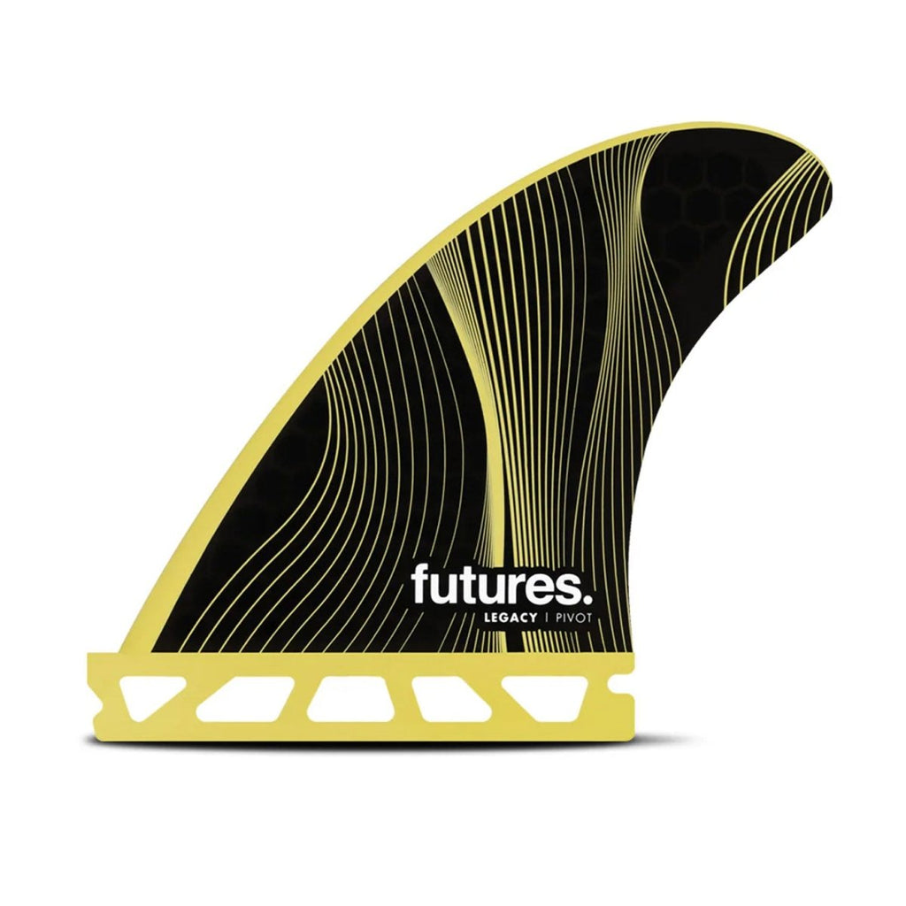Futures Thruster P4 Honeycomb Surf Fins Yellow S - Pacific Boarder