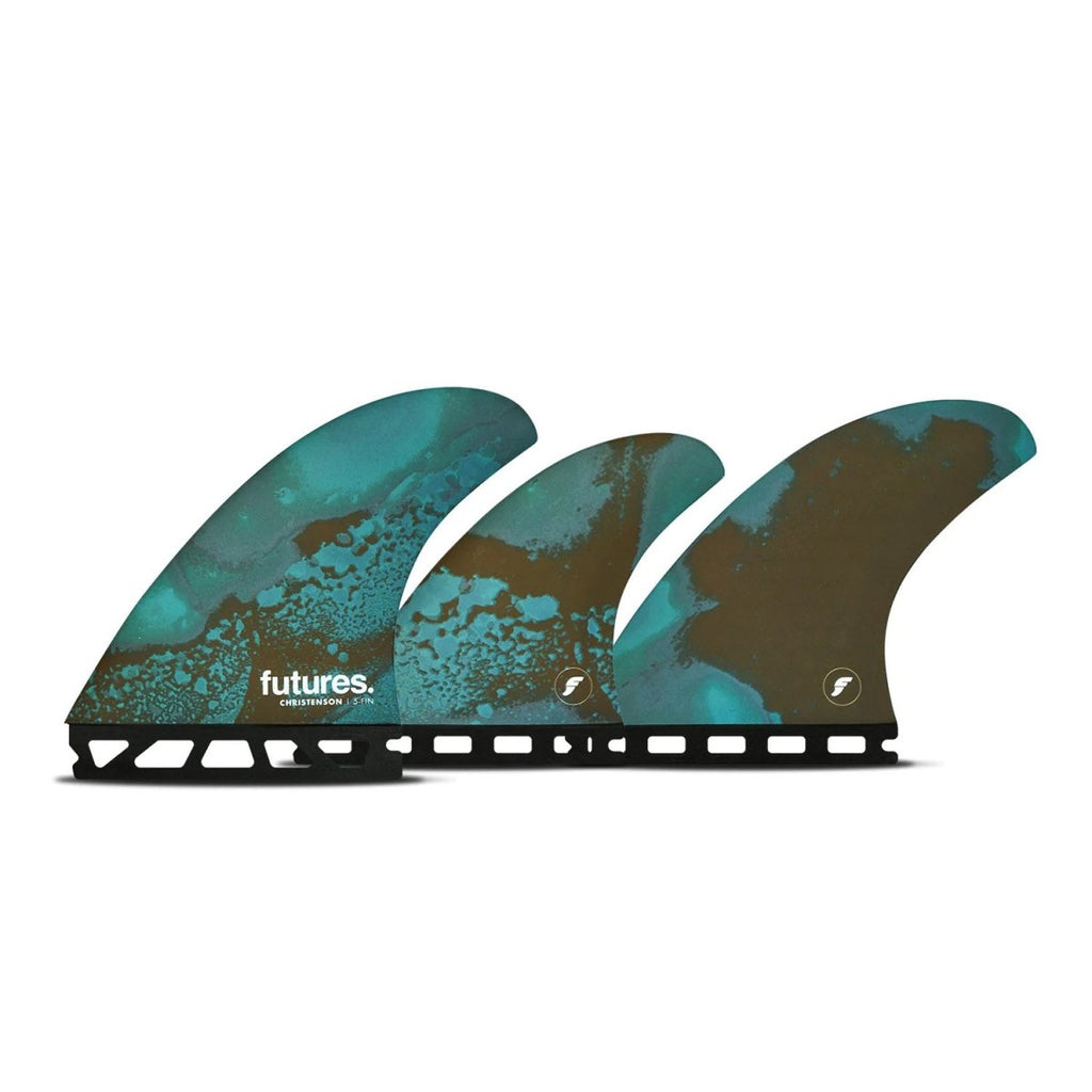 Futures Five Fins Christenson Honeycomb Surf Fins Blue/Brown M - Pacific Boarder