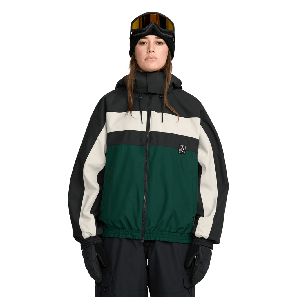 Volcom Women's DLM Jacket 2026 Black Green - Pacific Boarder