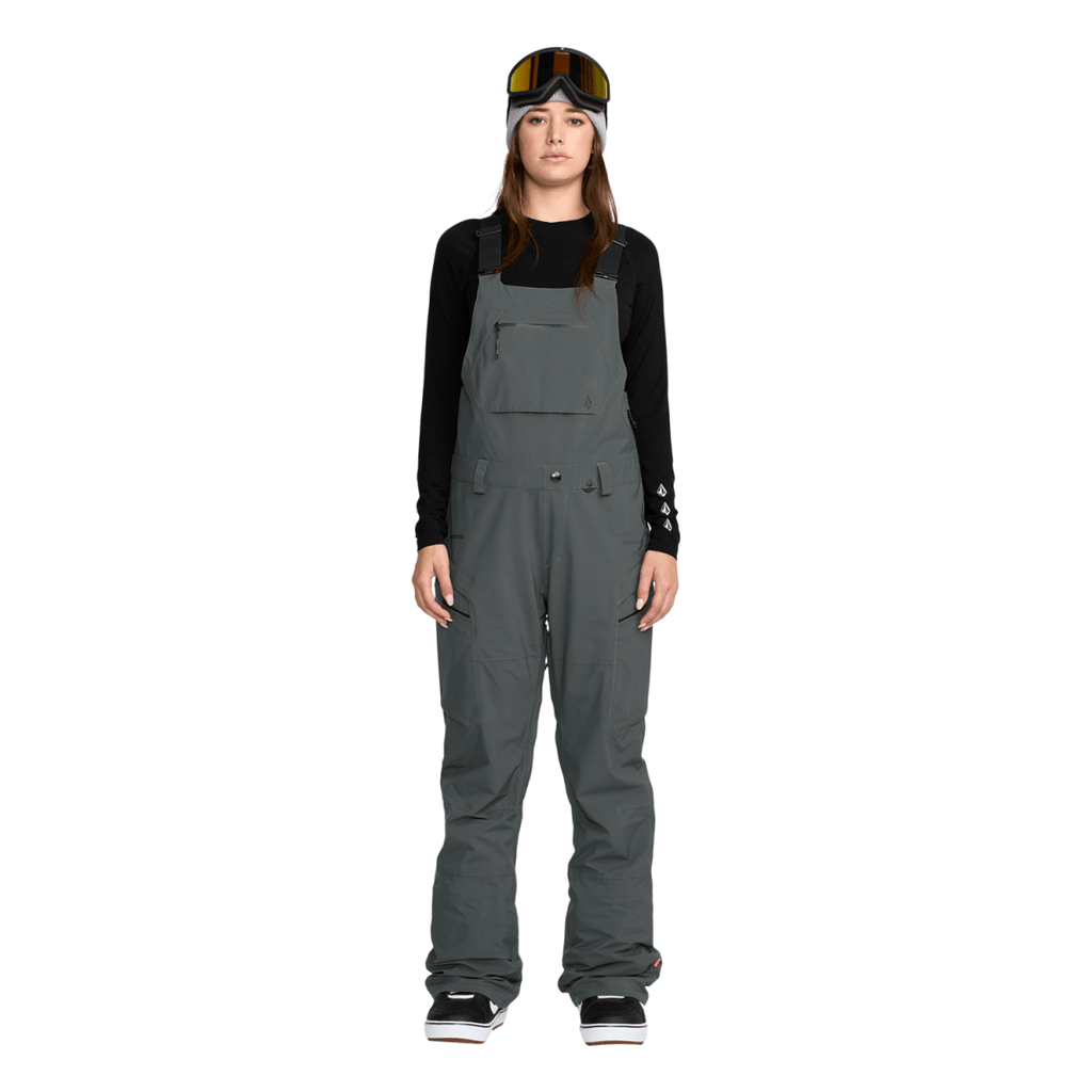 Volcom Women's Ash Stretch Gore - tex Bib Overall 2026 Dark Grey - Pacific Boarder