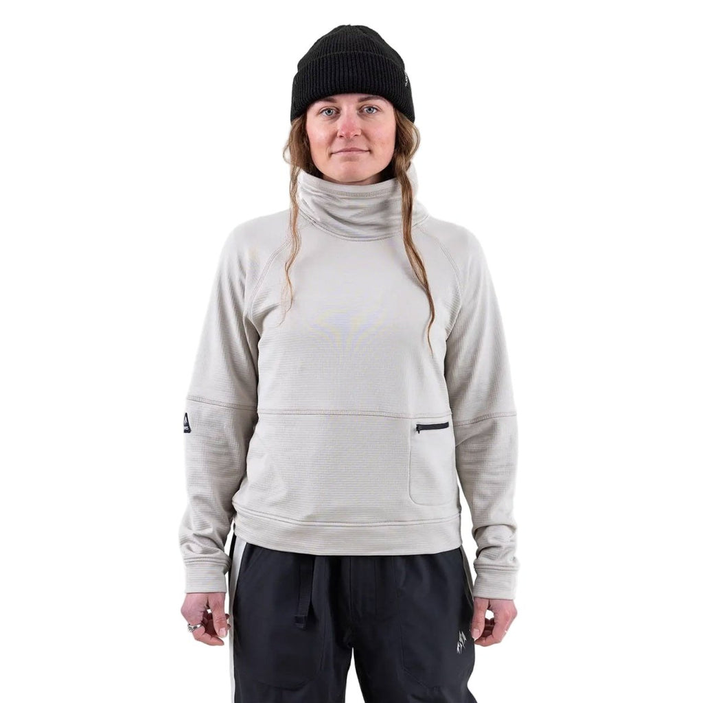 Jones Women's Flagship Recycled Grid 1/2 Zip Anorak 2026 Smoke Gray - Pacific Boarder