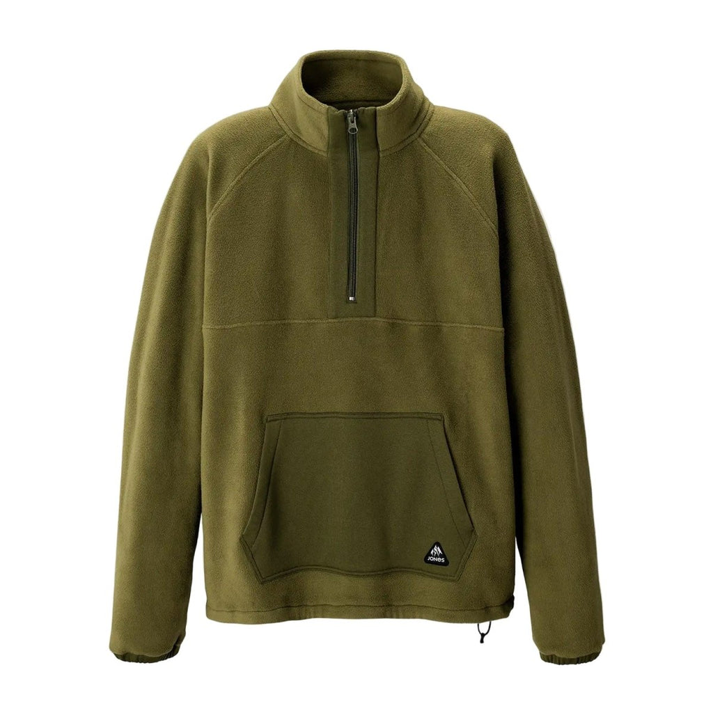 Jones Men's Lodge Half Zip Recycled Anorak 2026 Moss Green - Pacific Boarder