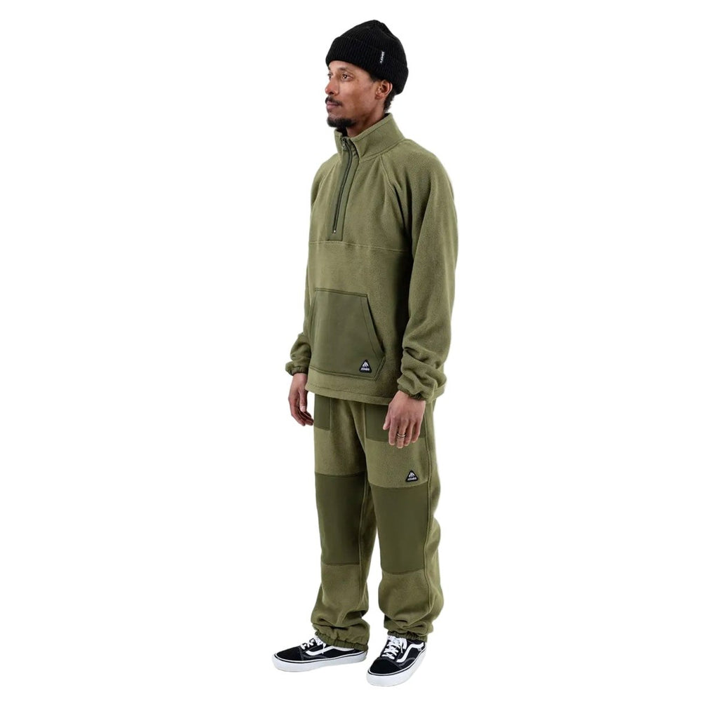 Jones Men's Lodge Half Zip Recycled Anorak 2026 Moss Green - Pacific Boarder