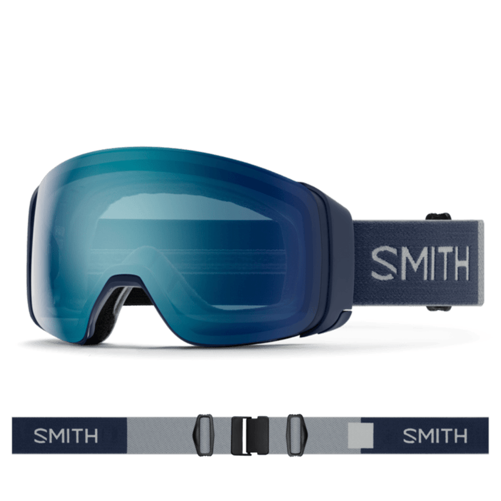 Smith 4D MAG Goggles Royal Navy/ChromaPop Everyday Blue Mirror + ChromaPop Storm Blue Sensor Mirror - Pacific Boarder