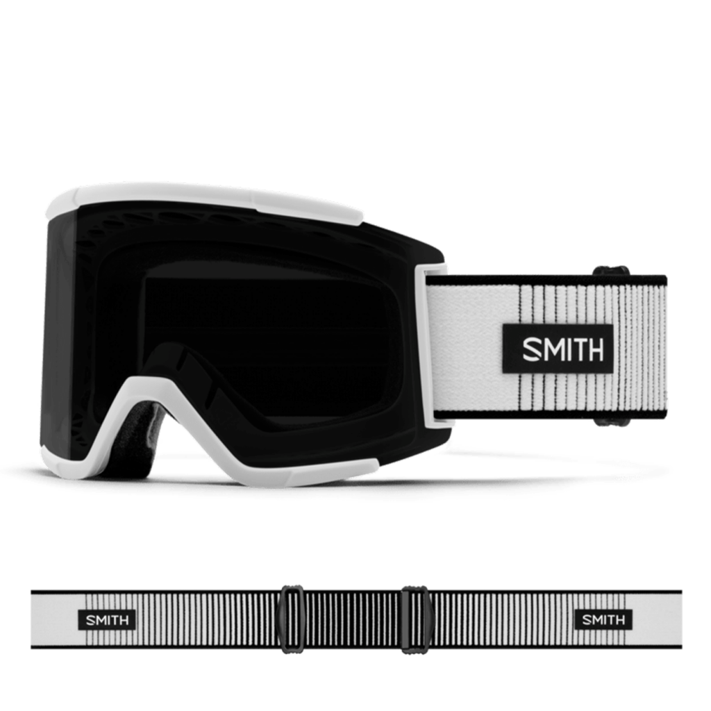 Smith Squad XL Goggles White Fade Out/ChromaPop Sun Black + ChromaPop Storm Blue Sensor Mirror - Pacific Boarder