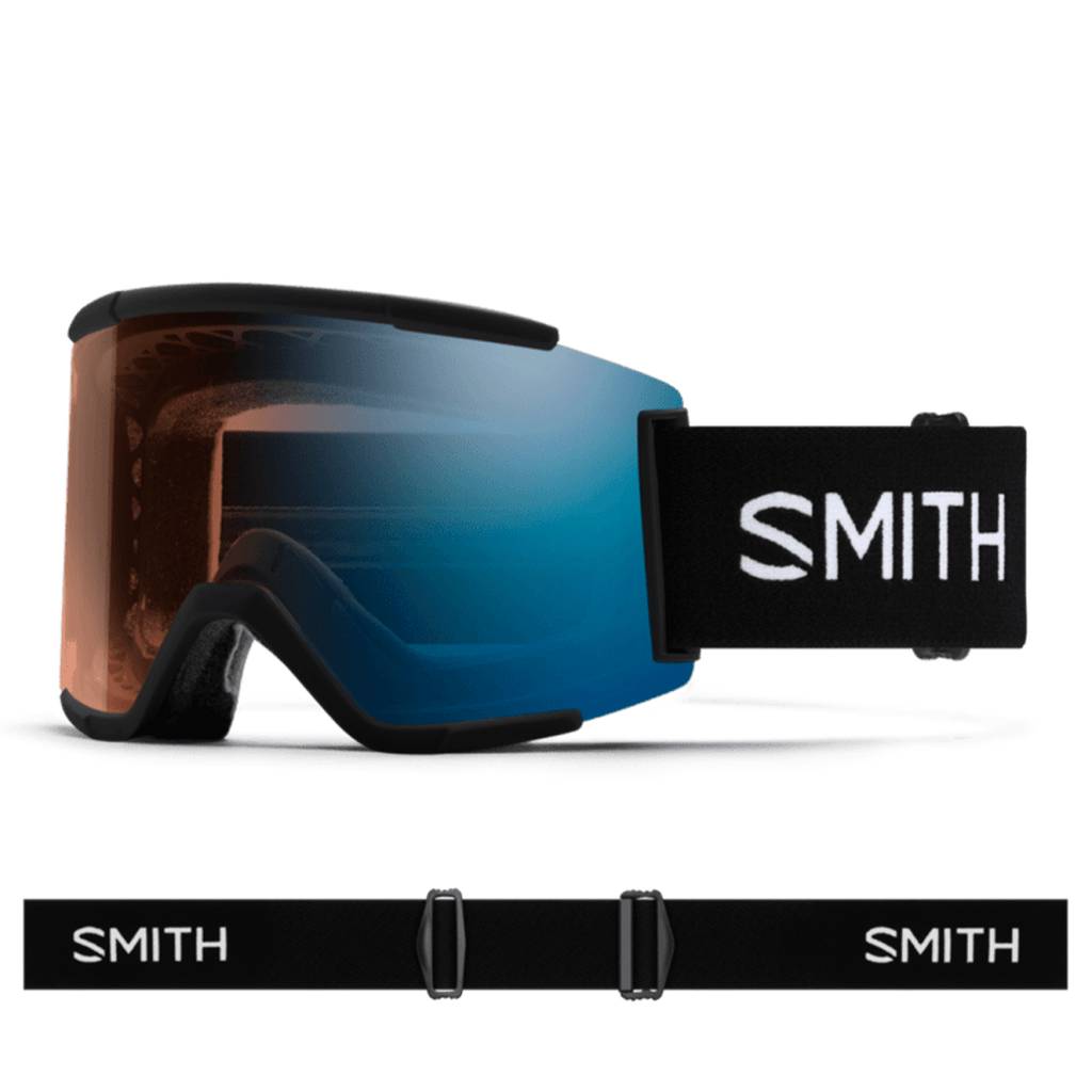 Smith Squad XL Low Bridge Goggles Black/ChromaPop Pro Photochromic Blue Mirror + Extra Lens Not Included - Pacific Boarder
