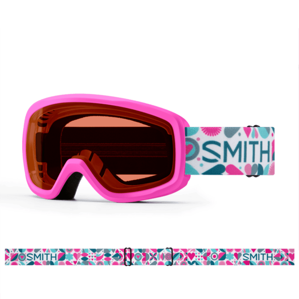 Smith Snowday Goggles Vivid Pink Hearts/RC36 - Pacific Boarder