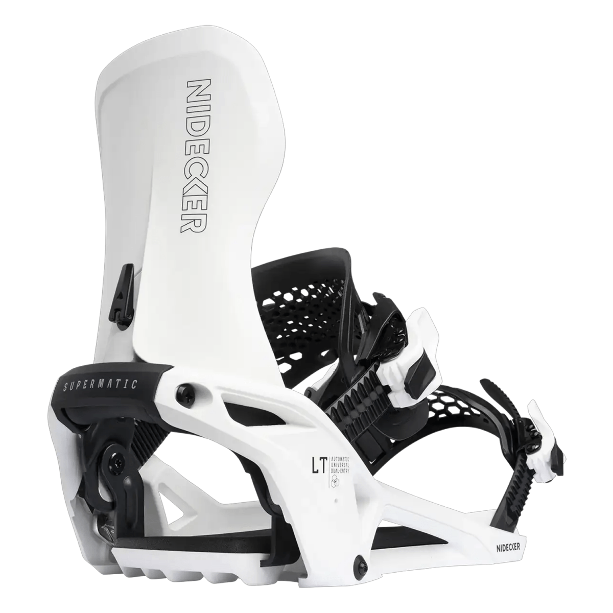 Nidecker LT Supermatic Snowboard Bindings 2026 White – Pacific Boarder