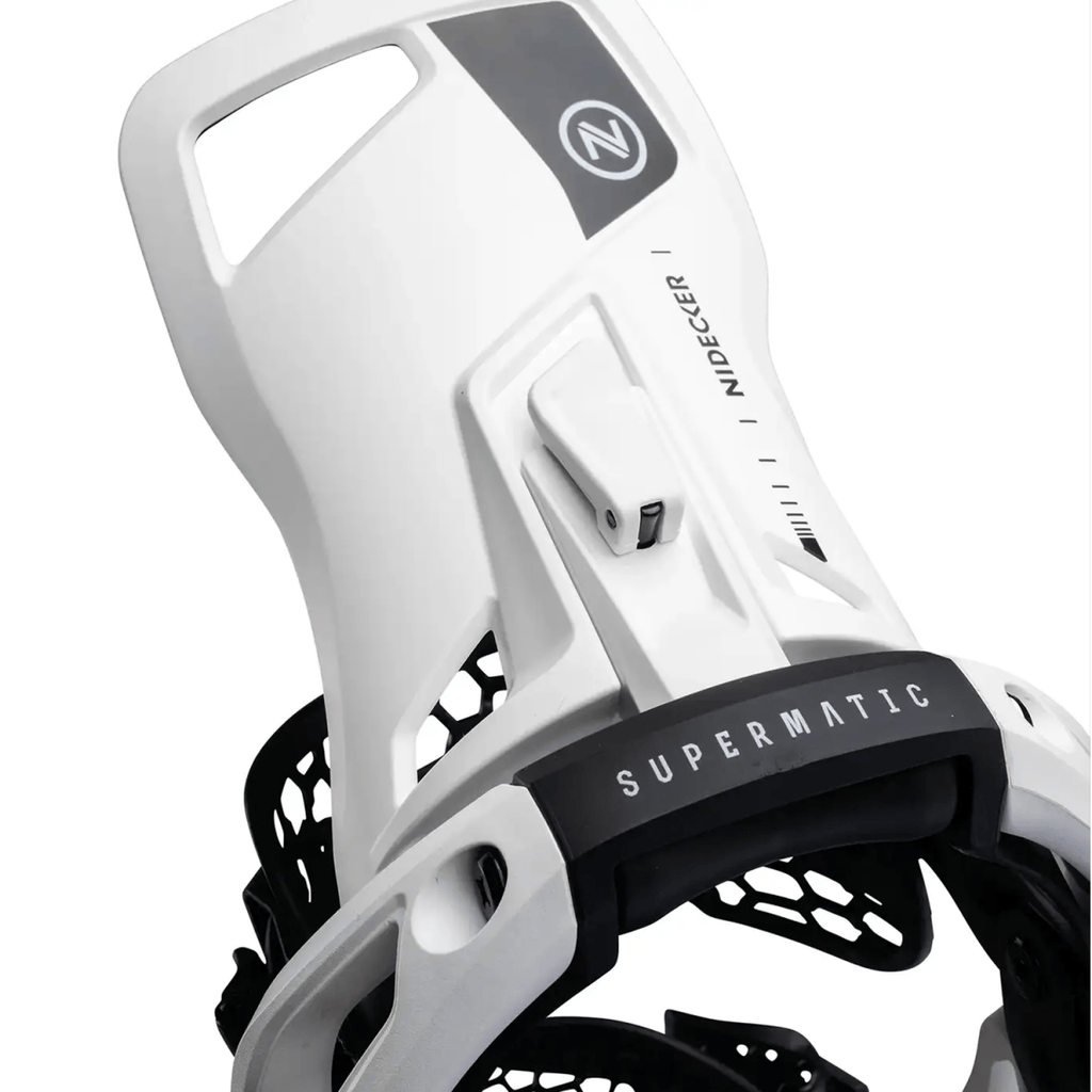 Nidecker OG Supermatic Snowboard Bindings 2026 White - Pacific Boarder