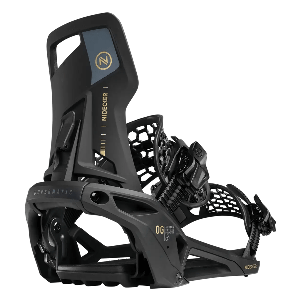 Nidecker OG Supermatic Snowboard Bindings 2026 Black - Pacific Boarder