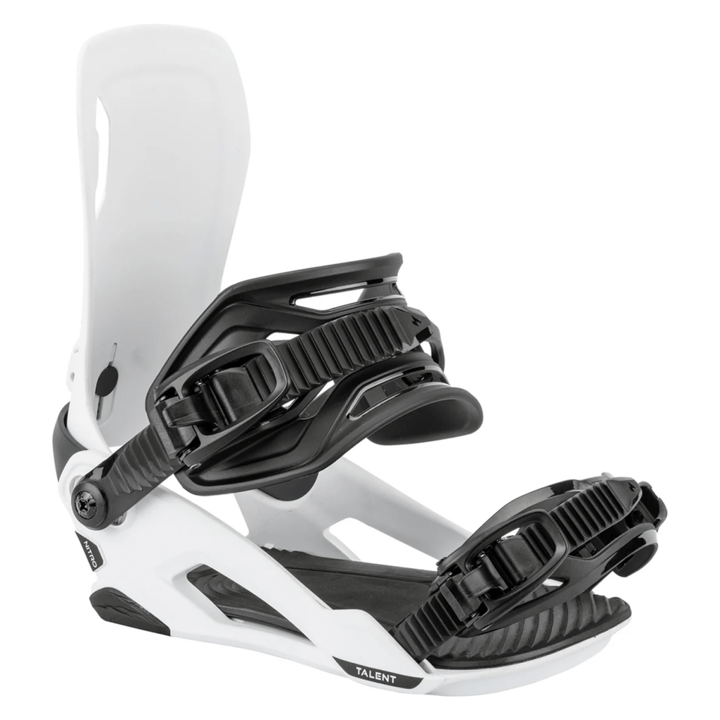 Nitro Talent Snowboard Bindings 2026 White - Pacific Boarder