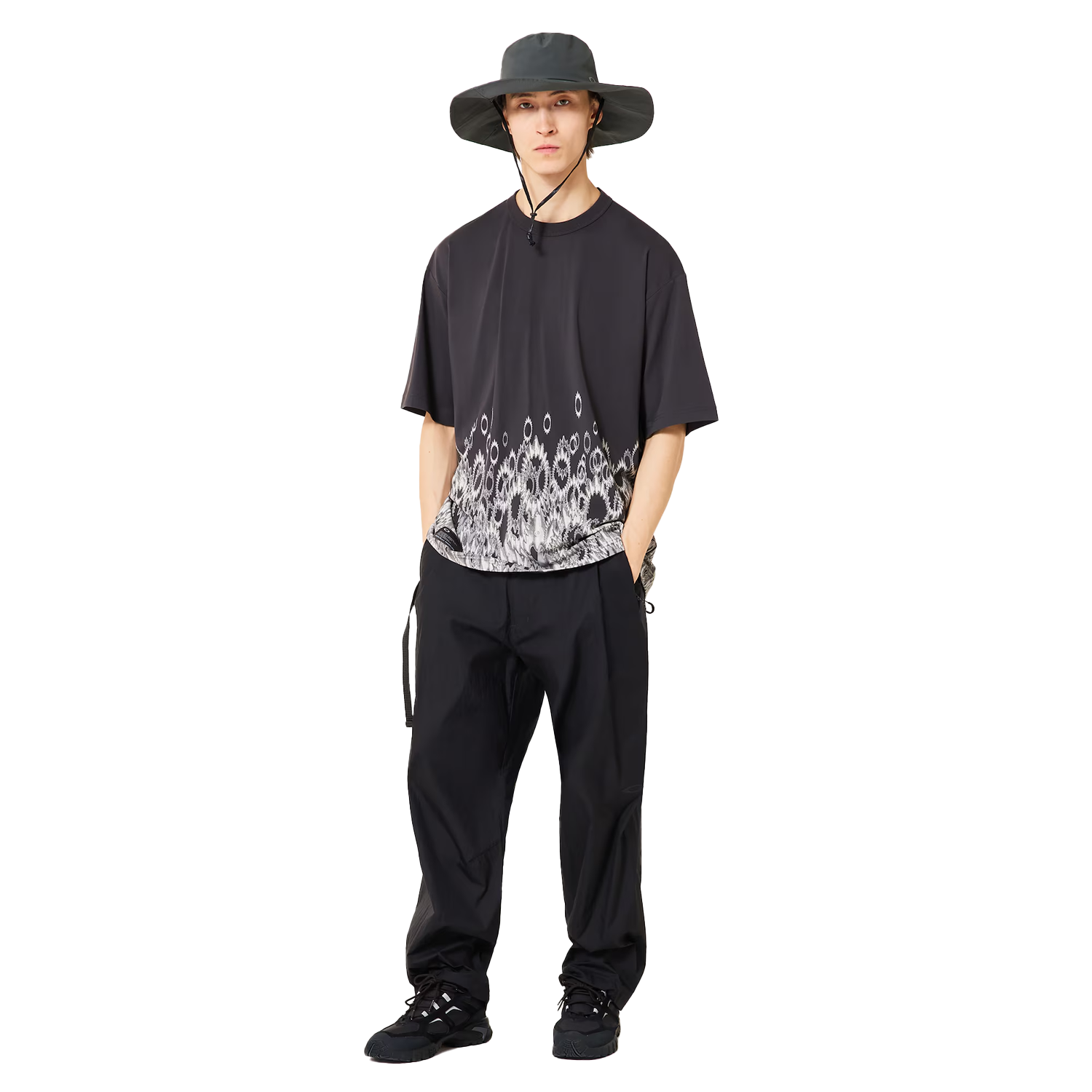 100★puppilyhils オロク 06 Bit Fringe Tee Oakley Men's FGL Overspray 6.0 T-Shirt Black Print 00G – Pacific