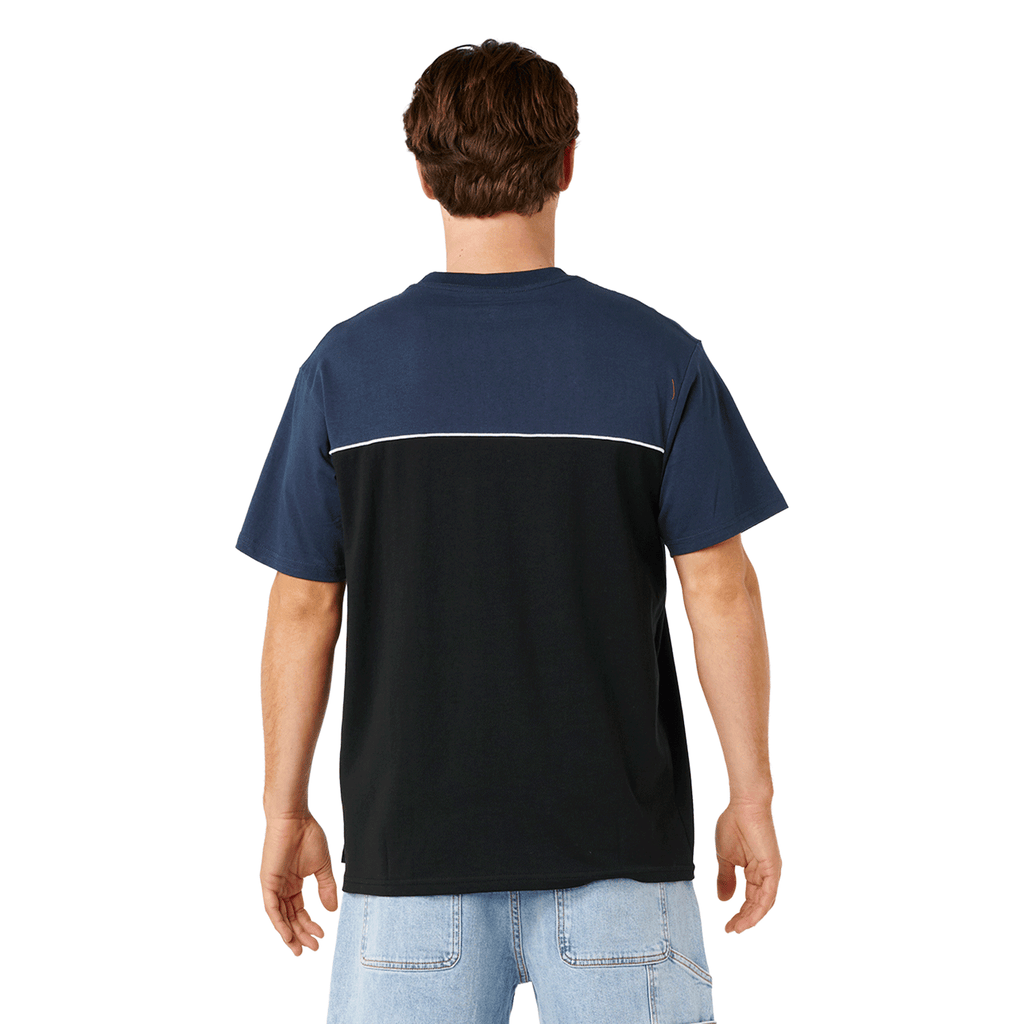 Rip Curl Men's Halfa Panel Beater T-Shirt Black/Navy – Pacific Boarder